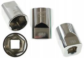 Milwaukee 1/2" 25mm šešiakampė chromuota metrinė galvutė