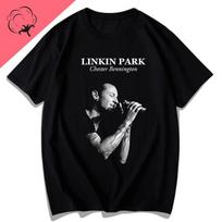 Raudonos Korėjietiškos Linkin Park trumpomis rankovėmis marškinėliai vyrams ir moterims Linkin Park Europos ir Amerikos Muzika Roko Grupė Ropa Hombre S juoda