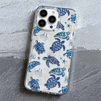 Full Screen Blue Turtle Case For IPhone 16 Pro Max 11 14 Plus 15 13 12 7 8 SE X XS XR 15P 16P Funda Silicone Phone Cover Shell iphone 12 ProMax gray