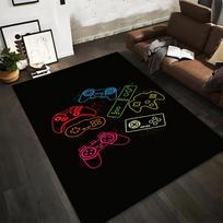 Colorful Game Controller Pattern Carpet for Living Room Decor  Suitable for use as an anti-slip for living room bedroom sofas 40x60cm( 15x23in )