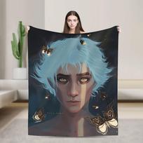 Arcane Super Soft Blanket Viktor Game Jinx Jayce Caitlyn Jesus Sevika  Picnic Plush Throw Blanket Bedspread Sofa Bed Cover 75x90cm gray