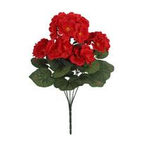 1/2 vnt. Dirbtinės pelargonijos, tikroviškos UV spinduliams atsparios netikrų gėlių vestuvių vakarėlis patalpose, lauko biuro stalo centre plastikiniai dirbtiniai gėlių augalai 1pc raudona