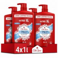 Old Spice Cold Spice Dušo Želė Ir Šampūnas Vyrams, 4x1000 ml