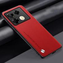 For Infinix Note 40 Pro 4G 5G Case TPU Shockproof Bumper Coque Infini Note40 Not 40 Pro+ Plus 5G  Plain Leather Back Cover InfinixNote40 Pro 4G red