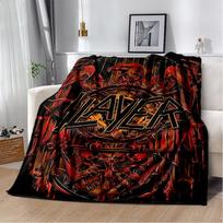 3D retro juosta Slayer sunkausjo metalo Rcck ženklas pledas, minkštas metamas pledas namams, miegamajam, lovai, sofai, kelionėms, vaiko dovana 75X95CM