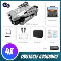 Naujas Mini Drone Z908 Pro Max kliūčių išvengimo šepetėlis HD dvigubas objektyvas ESC Professional WIFI FPV 4 ašių sulankstomas RC keturkopterio žaislas GRAY 1B