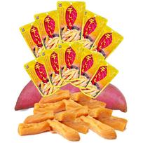 Džiovintos saldžiosios bulvės, pažeista prekė, 60g, 10 maišelių, individualiai supakuota, porcijomis, brandinta, be priedų, be pridėtinio cukraus, kramtomas pagaliukas, hoshiimo, didmeninė prekyba.