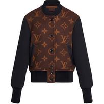 LOUIS VUITTON Monogramos Žakardinė Bomber striukė 1A9DJ7 32 ruda