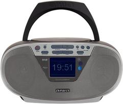 Multimedijos grotuvas Nešiojamas CD DAB+ Bluetooth boombox Aiwa BBTU-500DAB/SL, 6 W RMS, USB