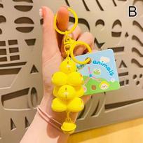 Animacinis gyvūnas Panda Viščiukas Raktų pakabukas Pvc Mielas Paršelis Naminių gyvūnėlių Rojus Raktų pakabukas Kuprinės pakabukas Raktų pakabukas Vaikams Moterims Dovanos yellow