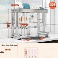 Over-Sink Multi-functional Dish Drying Rack gray