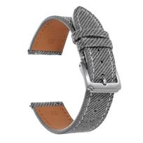 18mm 20mm 22mm Nylon Watch Band Quick Release Strap Vintage Denim Bracelet Universal Strap for Men Women Replacement Wristband 18mm pilka spalva