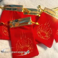 Red Velvet Buddha Amulet Bag - Lucky Storage Pouch Taixinyuan brown