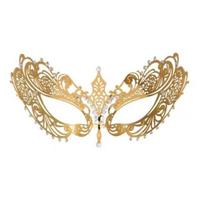 Maskarado veido pagalvėlė Mardi Gras kaukė kostiumas metalas cirkonio akmuo Helovinas Cosplay akių pagalvėlė karnavalo scenos vakarėlio dovanėlės A auksinė