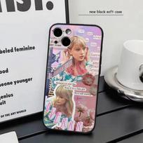 S-Swifts-Singer-T-Taylors Album for iPhone 15 16 14 Plus 13 12 11 17 Pro Max 17 Air Black Soft Phone Cover iphone 12