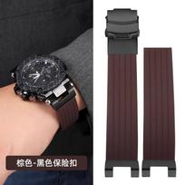 GST Series For Casio G-Shock watch strap silicone GST-W300 GST-400G GST-B100 S100D/S110D metal adapter rubber watchband Bracelet 22mm gray
