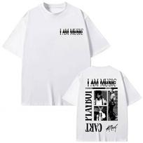 Men Women Clothing Oversized T Shirt Playboi Carti I Am Music Album Print T-shirts Fashion Short Sleeve T-shirt S white
