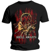 Men's Slayer Hell Awaits T-shirt Small Black S