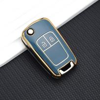 Fit For Opel Vauxhall Insignia Astra Zafira Fit For Buick Fit For Chevrolet Cruze 2Buttons Tpu Smart Housing Remote Automotive Key Fob Cover Case gray