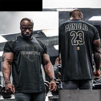 HOSSTILE Fitness Loose Muscle Gym TShirt Cotton Graphic Tee Unisex Unisex Summer Streetwear M