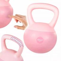 DrFit Kettlebell svoris, hantelis treniruotėms, rožinis, 6 kg