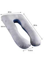 Pregnant Body Pillow Detachable Washable Memory Foam Sleep Pillow Women Pressure Relief Stuffed Cushion Breathable Bed Rest 70x130cm white