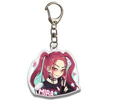 Kpop Demon Hunters Mini Keychains Set - Rumi Zoey Jinu Mira Tiger Designs  Collectible Keyrings for Kpop Fans Accessories Gifts pink