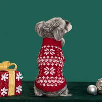 Autumn/Winter Knitted Sweater for Pets: Corgi, French Bulldog, Cat, and Puppy Christmas Clothing S gray