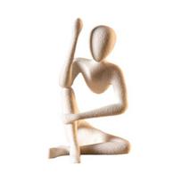 Abstract Human Sculpture 3D Printed Modern Test Tube Vase Holder for Fresh Dried Flowers Minimalist Desktop Figurine for Home Shelf Desk Living Room