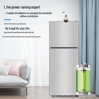Compact Double Door Mini Fridge with Freezer for Dorms and Apartments auksas