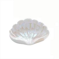 Sea Shell Shape Drain Soap Box Ceramic Soap Dish Cute Shell Storage Box  Household