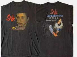 2001 Sade Lovers Rock Tour 2 sided basic black Graphic T shirt Unisex T-Shirt XL