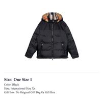Burberry dvipusė padidinto languoto rašto nailoninė pūkinė striukė 80331151 One Size 1 juoda