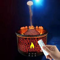 Volcano diffuser,aroma diffuser,timer night light humidifier,mushroom diffuser, remote control,for office/home/family US blue