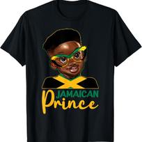 Jamaican Prince Proud Black Boys Melanin Kids Jamaica T-Shirt S juoda