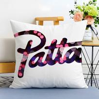 Street Fashion Brand P-Patta-MT Pillow Case Printed Brushed Fleece Pillow Baby Skin-Touch Eco-Friendly Dye-Sublimat 12x12Inch