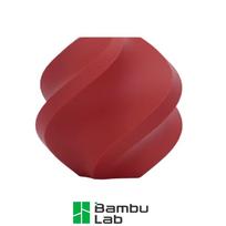 3D plastikas Bambu Lab PLA matinė tamsiai raudona (11202) be ritės (Refill) 1.75mm/1kg