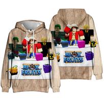 Vyriški Moteriški ROBLOX Hoodie Blox Fruits Grafiniai gobtuvai Anime Streetwear Harajuku Kasdieniai spausdinti megztiniai megztiniai su gobtuvu XS