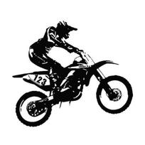Motocross Stunts Motociklą atspindintys automobilių sunkvežimių transporto priemonių lipdukai Lipduko dekoras juoda