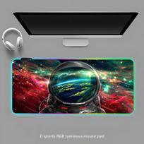 Astronaut Mouse Pad RGB Gaming Mouse Pad Desk Mat HD Gamer Large LED Light XXL MousePads RGB600x300x3mm gray