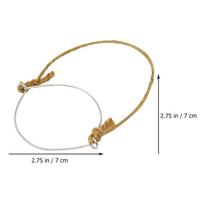 6Pcs Mason Jar Handles Burlap Wire Stainless Steel Wire Jar Hangers Solar Rope Holder for Canning DIY Decoration beige