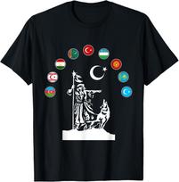 Kazachstanas,Gokturk,Turanas,Turkijos Vėliava,Turkų Vėliava,Turkija. Marškinėliai L black