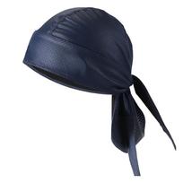 Greitai džiūstanti PU Durag Hip Hop Pirato Bandana Kepurė Madingas Turbanas Hidžabas Motociklininko karališkos mėlynos spalvos