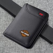 PU odos automobilio emblema Mini kortelių piniginė Nešiojama maža piniginė Harley Davidson Pan America ADV 1250 PA1250 PANAMERICA gqtsu22 juoda