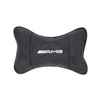 Car Suede Headrest Breathable Memory Foam Neck Pillow For Benz AMG W201 W210 W108 W168 GLC EQB Carlsson GLE A B C E S Class A180 GT1 black