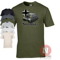 Sturmtiger Camiseta WW2 Alemán Militar Armadura Mundo Tigre 1 Asalto Pistola S black