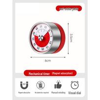 Magnetic Mechanical Timer for Kids: Self-Discipline Kitchen Countdown Reminder white