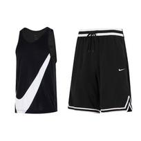 Nike laisvas krepšinio komplektas: marškinėliai ir šortai vyrams, sportinė apranga, juodas DH7133-013+DH7161-010 L black