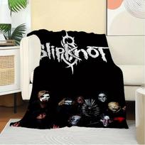 1 vnt. Slipknot, Heavy Metal, Kaukės Flanelinis pledas Lengvas Minkštas Visais Sezonais, Idealiai tinka Sofai, Biurui, Lovai, Kelionėms, Stovyklavimui Antklodė65 80cm x 120cm white