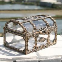 Plastic Transparent Pirate Treasure Box Crystal Gem Jewelry Box Storage Organizer Chest Box Treasure for Jewelry Gem Trinket Box